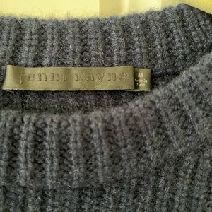 Jenni Kayne Cashmere Fisherman Sweater, Size M, Navy